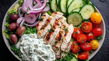 griechischer-hahnchensalat-mit-tzatziki