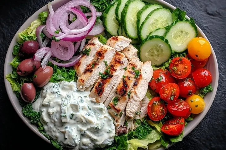 griechischer-hahnchensalat-mit-tzatziki